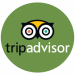 Photo Montrant le logo de tripadvisor dans le footer pour réserver une chambre directement sur leur site