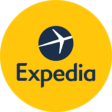 Photo montrant le logo d'Expedia, si vous cliquez dessus vous serez directement redirigé vers notre partenaire.